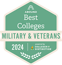 Abound 2024 Badge for Best Colleges for Military and Veterans