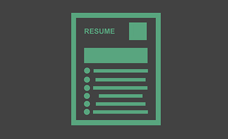 stock image of a resume
