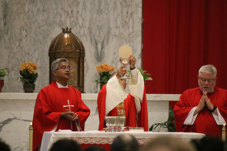 Presider for the Liturgy was Fr. Leo Almazán, OP and concelebrated by Fr. Thomas V. Thennady, CMF and University Chaplain Fr. Tom Dymowski, O.SS.T.