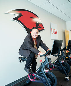 Dr. John Pham on a bike