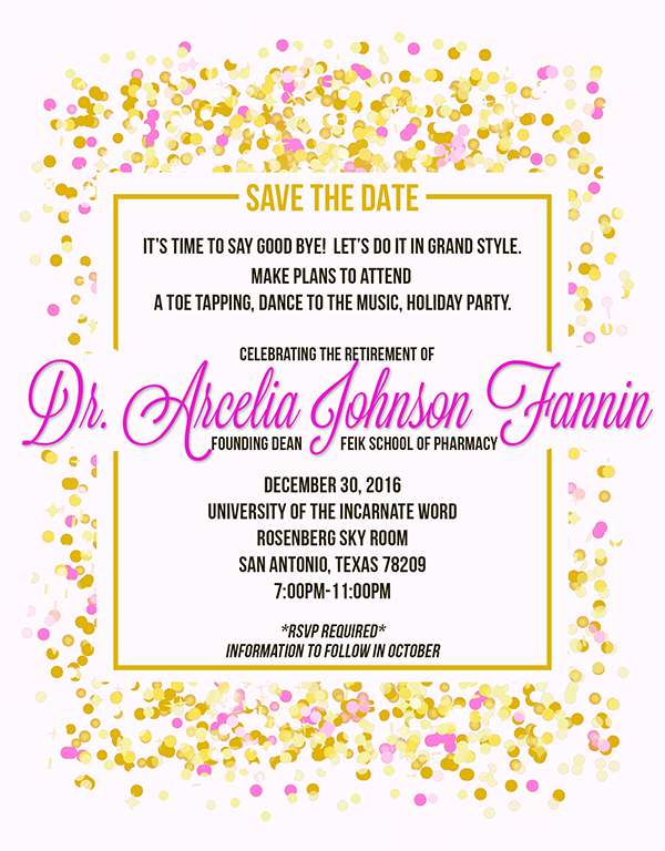 2016 dr. arcelia johnson fannin farewell party