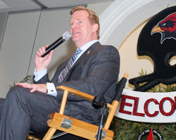 NFL Commissioner Makes Stop at UIW 