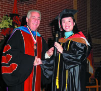 First Student from China Campus Celebrates Graduation