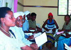 Women attending a nutrition workshop in Bukoba.