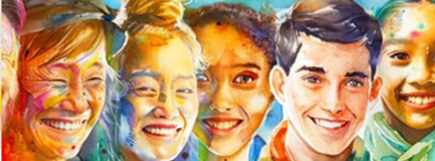 Faces smiling