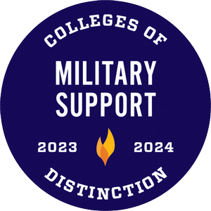 2023 Colleges of Distinction Military Support badge