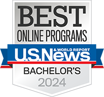 U.S. News and World Report Best Online Bachelor's Programs award badge