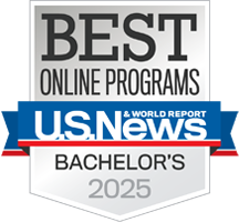 U.S. News and World Report Best Online Bachelor's Programs award badge