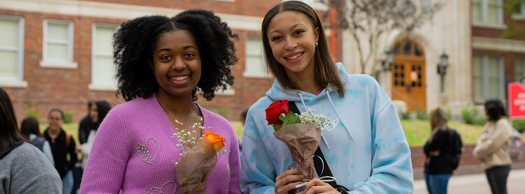 Students smiling