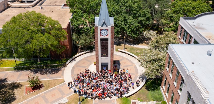 Drone Photo of UIW Clocktower