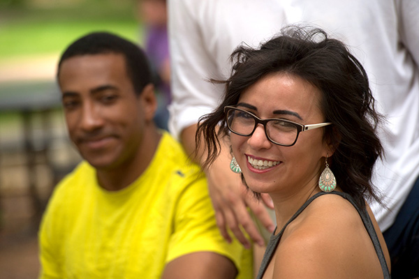 transfer students smiling