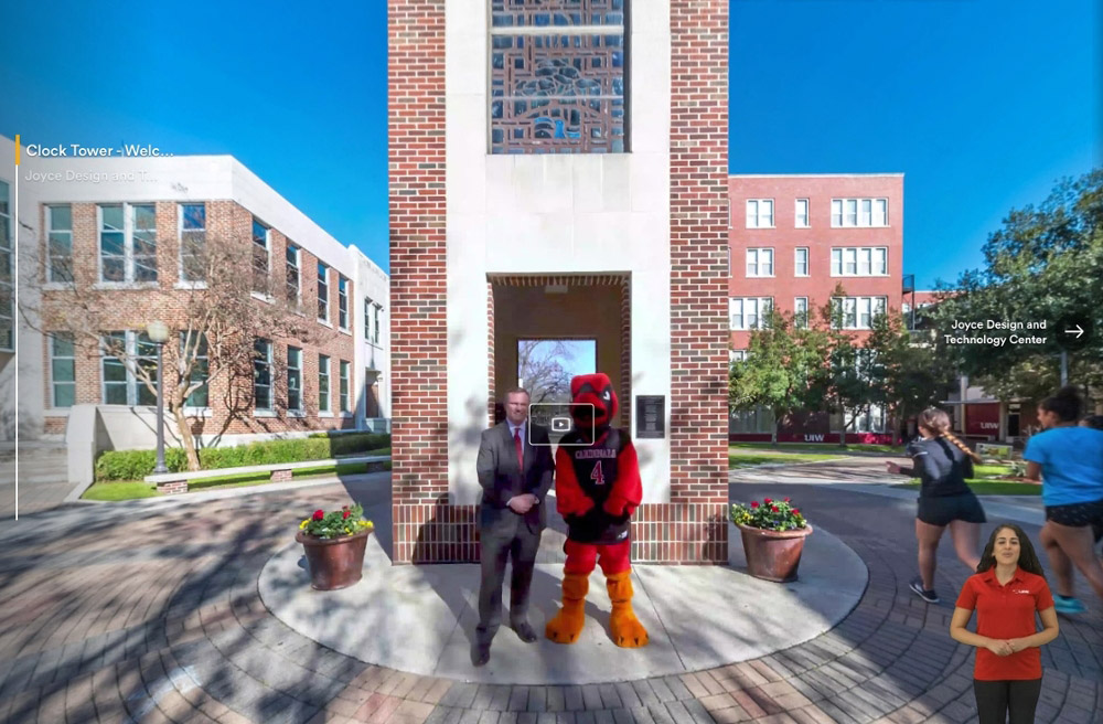 screenshot of UIW's virtual tour