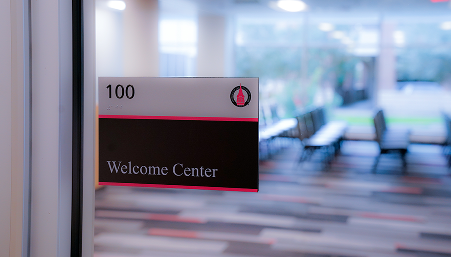 Welcome Center sign