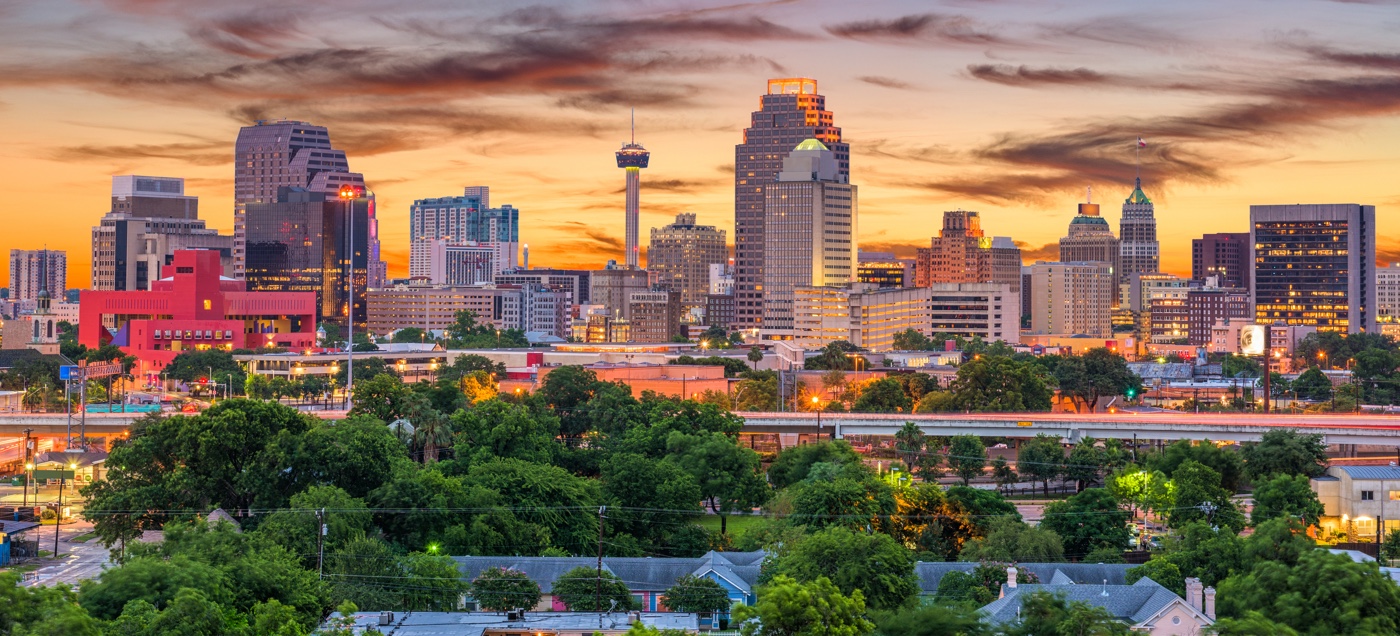 Skyline view of San Antonio downtown