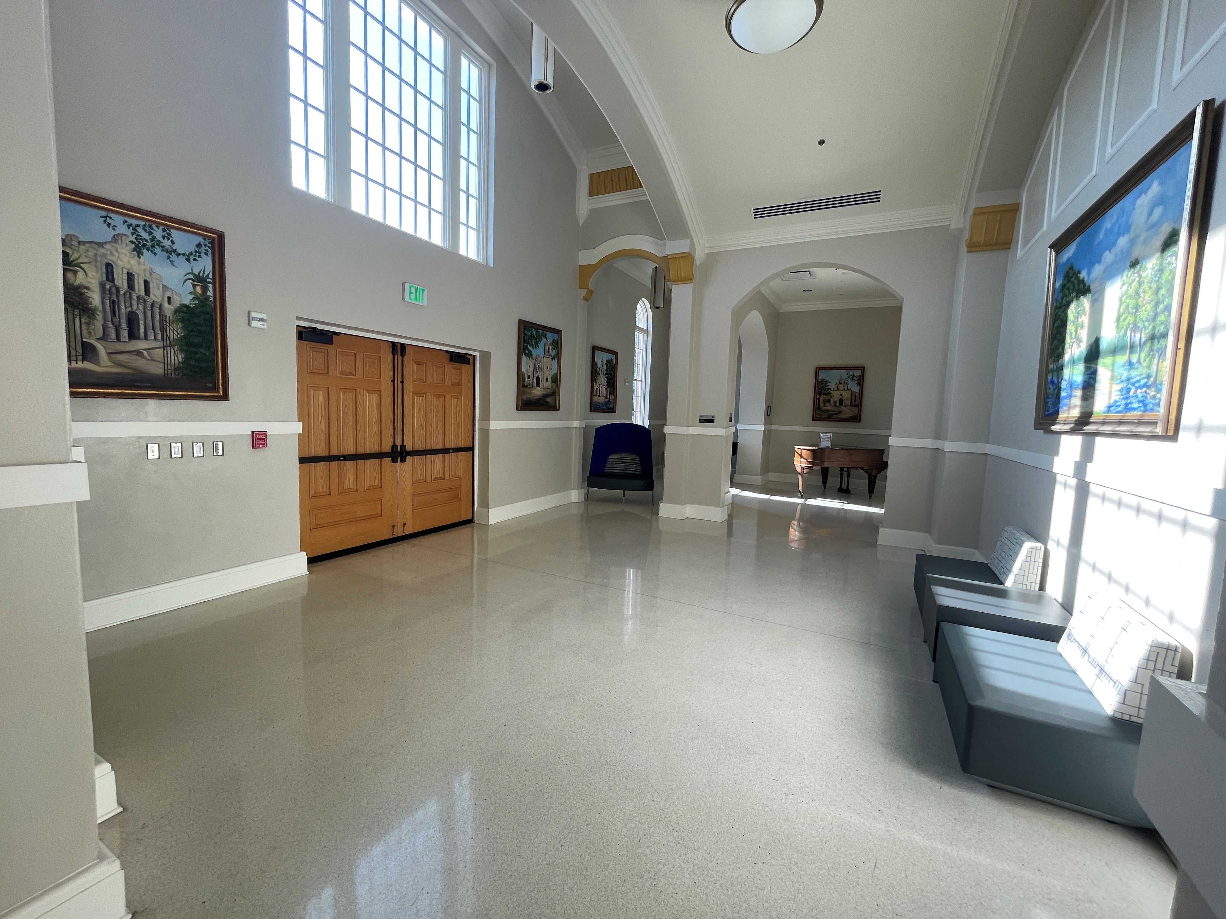 Image of lobby in front of the Bennack Concert Hall