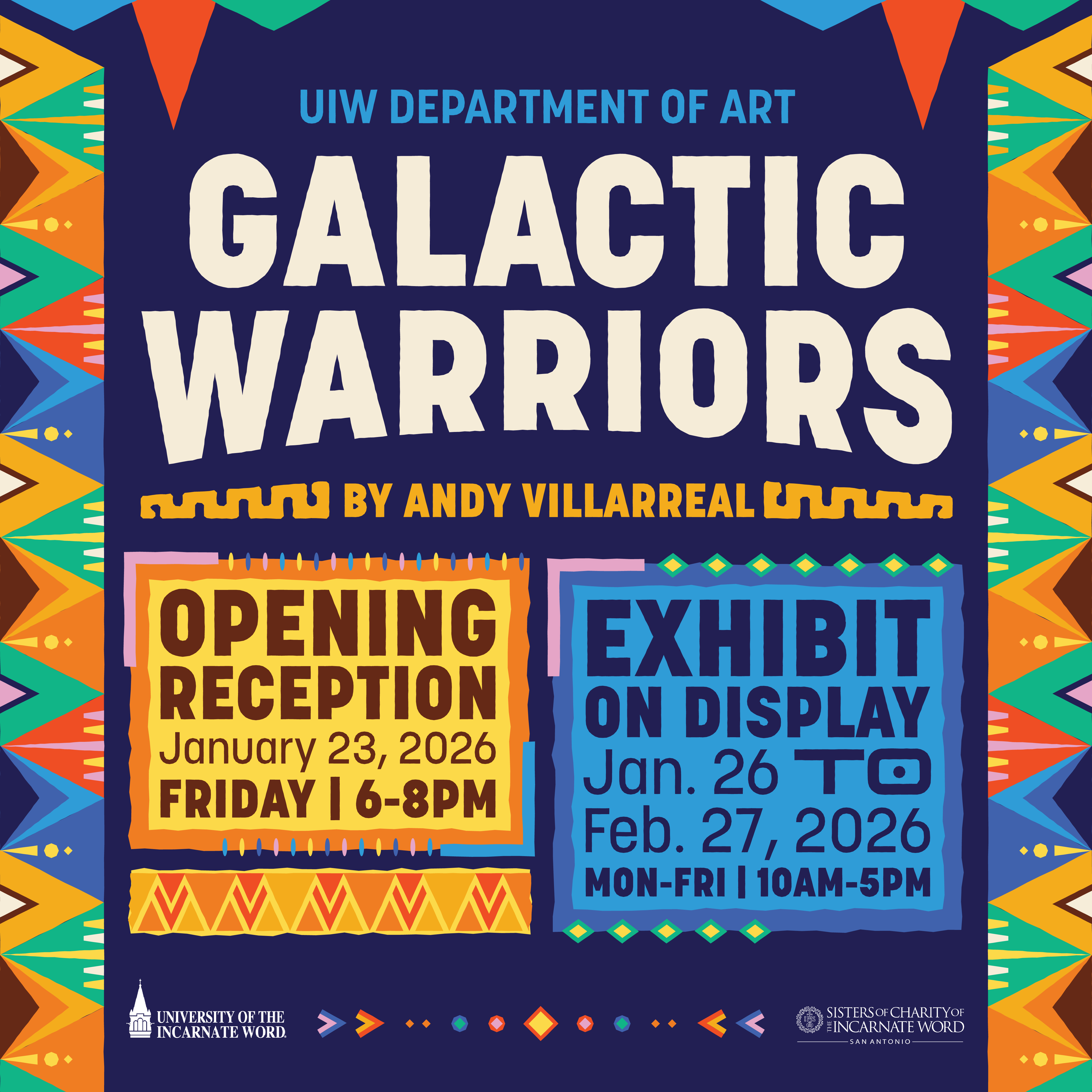 abstract mayan inspired painting