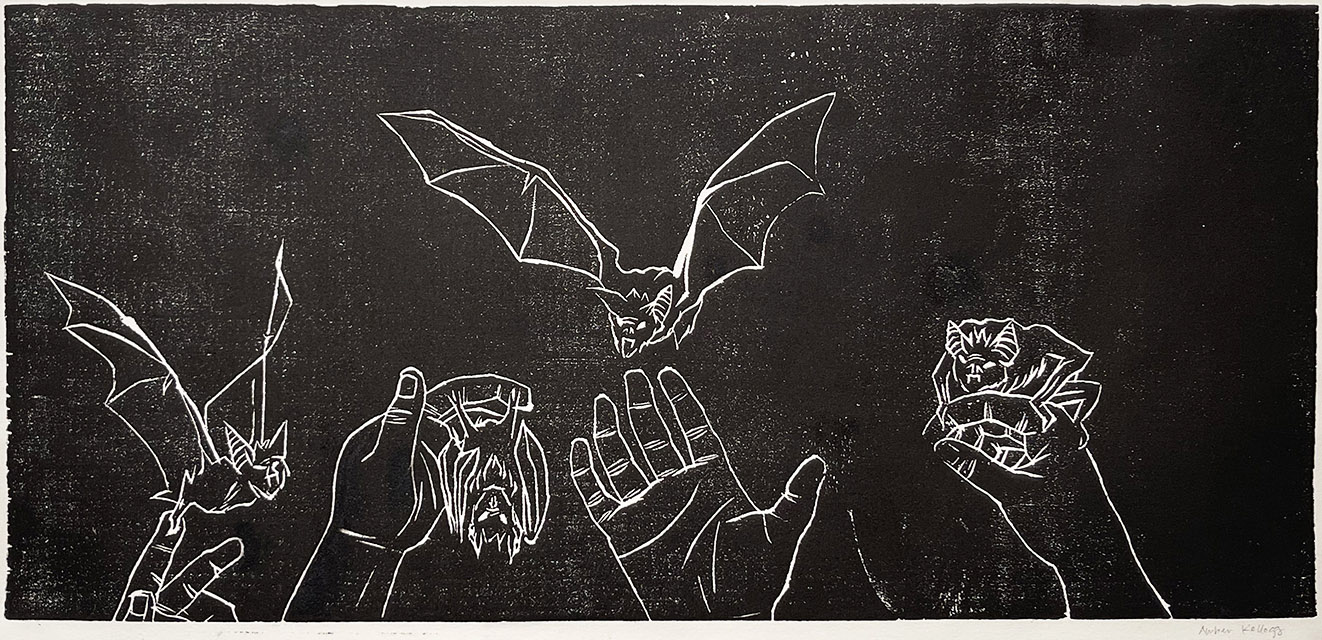 Bite the Hand that Feeds You, Art woodblock on paper