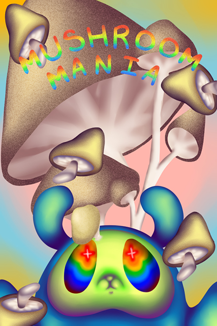 Mushroom Mania, Art Digital Illustration