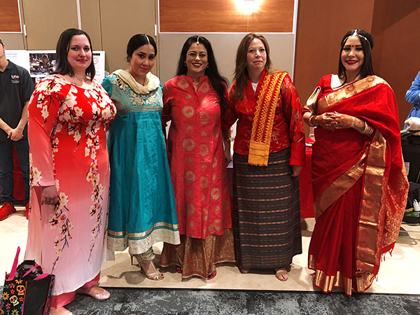 Members of the UIW community dressed in traditional Asian clothing for university Asian Festival celebration