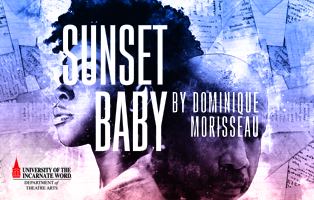 sunset baby graphic