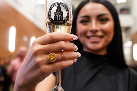 Alumni with ring