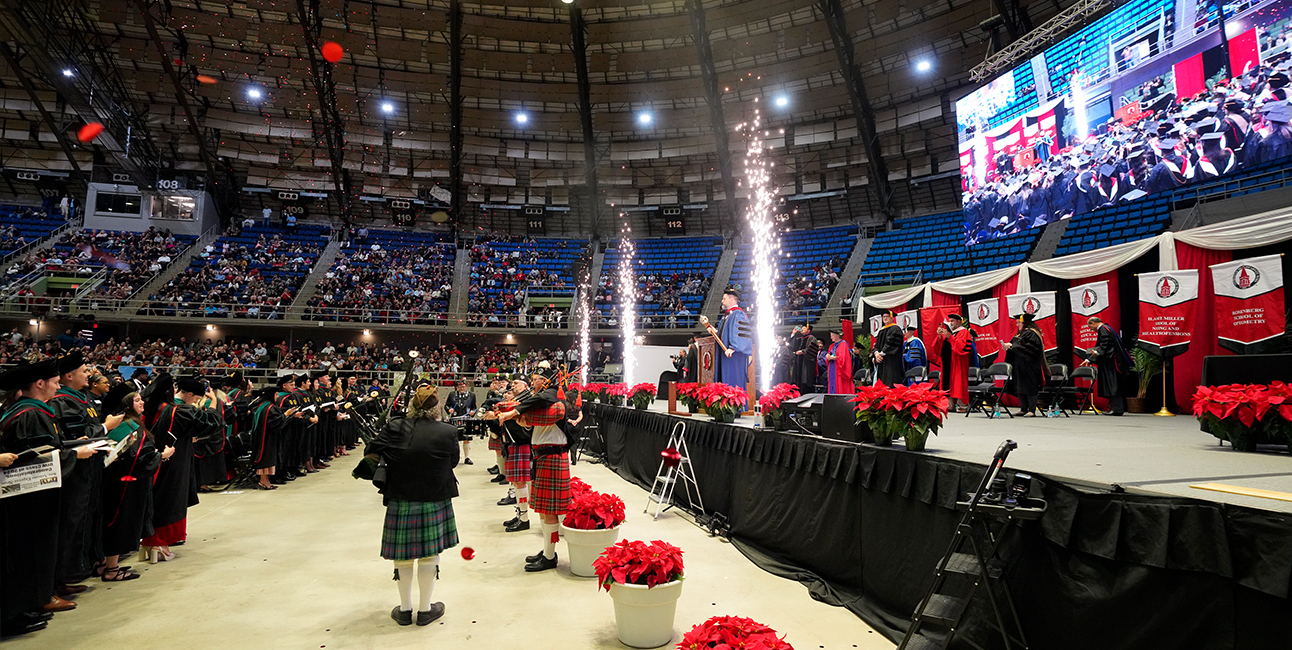 Graduates and stage