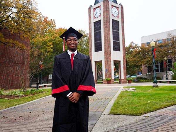 student posing for photo