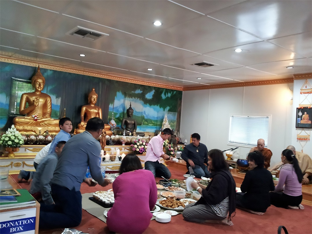 UIW students learn in a Buddhist temple.