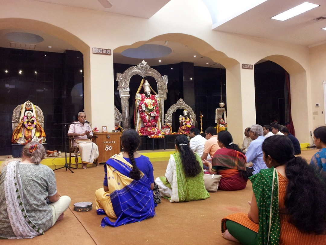 UIW students learn in a Hindu temple