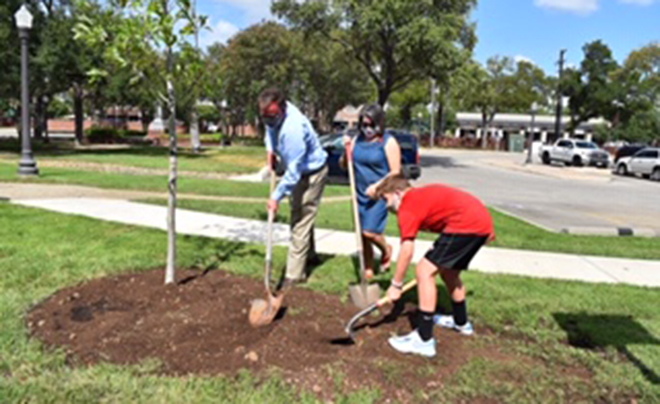 Faculty Senate funds (Robert Connelly Faculty Leadership Award),  the  Ettling Center, technology support for the Mayor’s press conference, the planters of the Compassion Tree,  all have been helping invite people to deeper compassion.