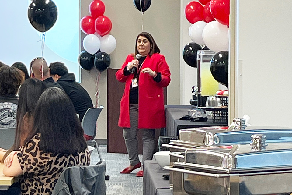 Dr. Monica Jimenez speaking