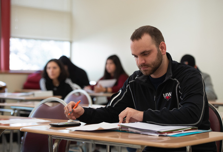 Environmental Science student in class