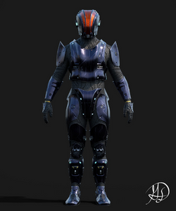 futuristic solder render