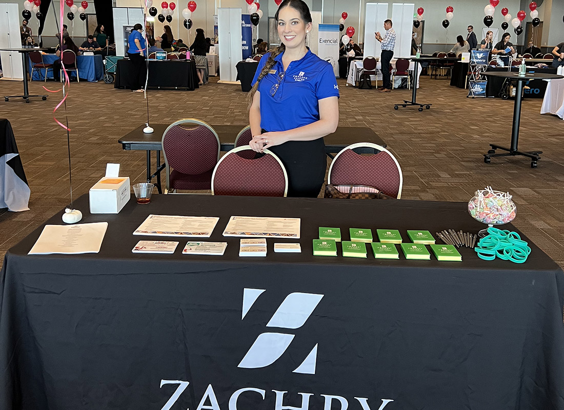 Zachry Hospitality table at the career fair