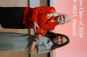 MHA Symposium Presenter Larissa Bueno and Dr. Nesser