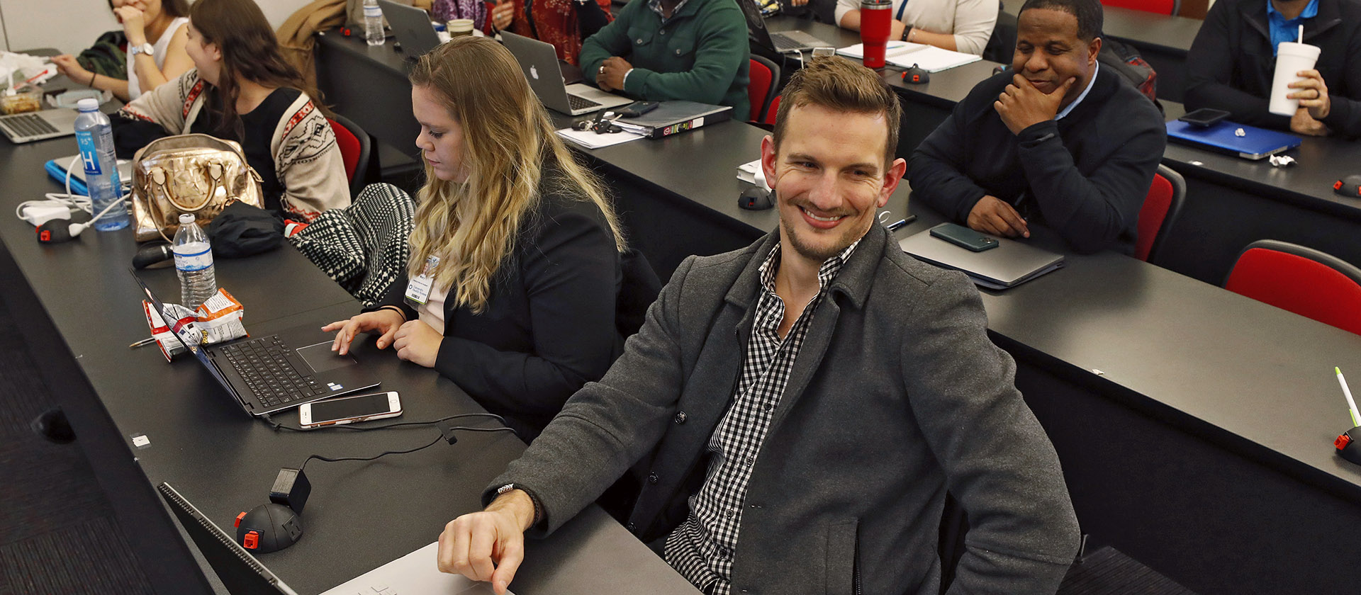 graduate students in class