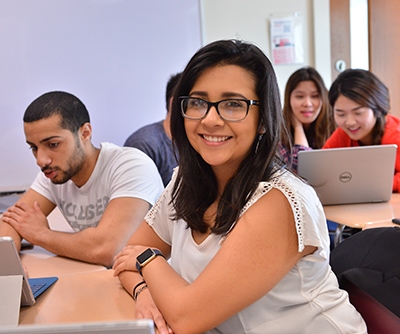Student in classroom
