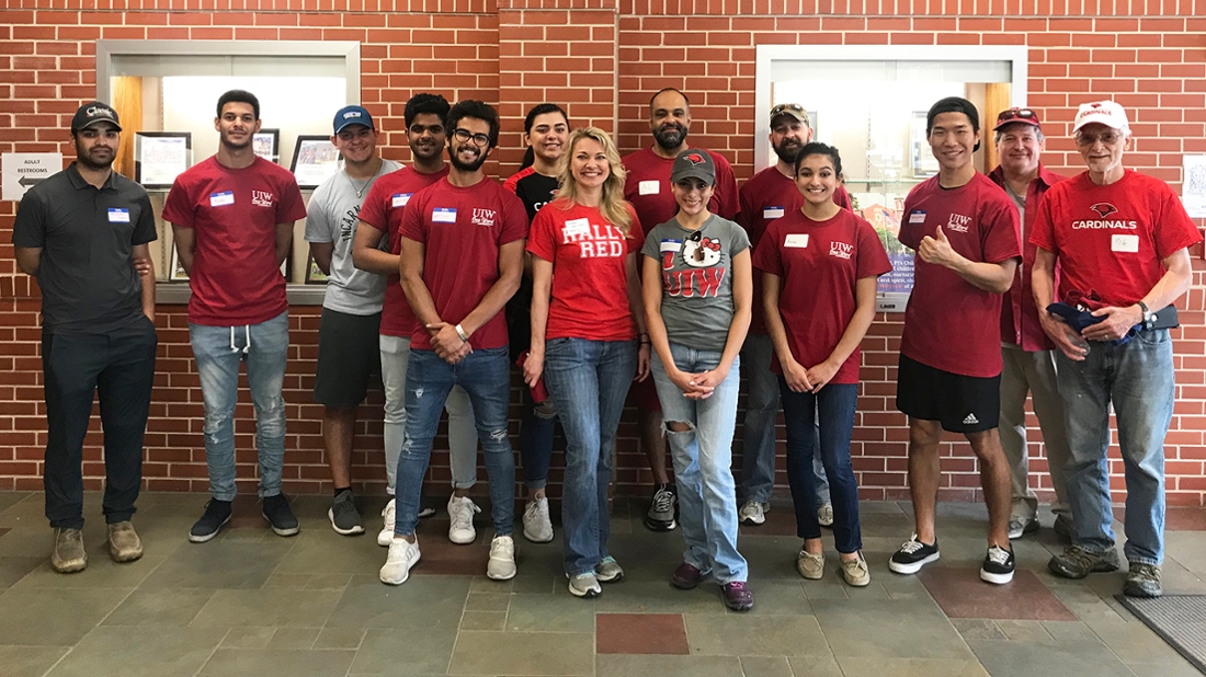 Dr. Michael McGuire volunteering
