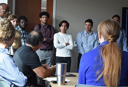 students meet mentors for Startup Challenge