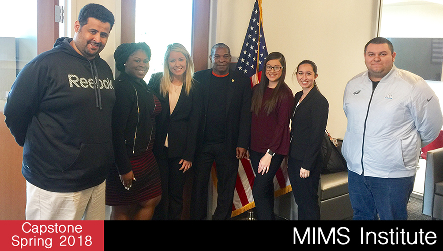 capstone students pose with mims institute