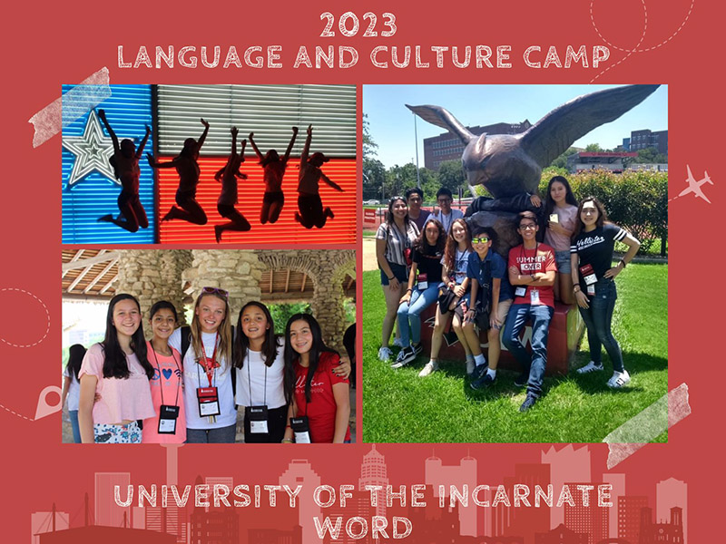 Culture Camp logo and montage of students