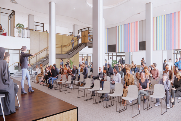 rendering of Founders Hall event area