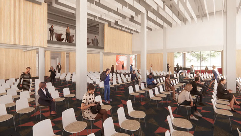 rendering of the international forum area