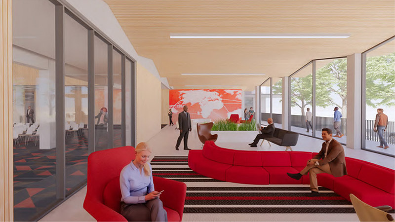 rendering of the lounge area
