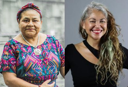 Rigoberta Menchú and Sandra Guzmán