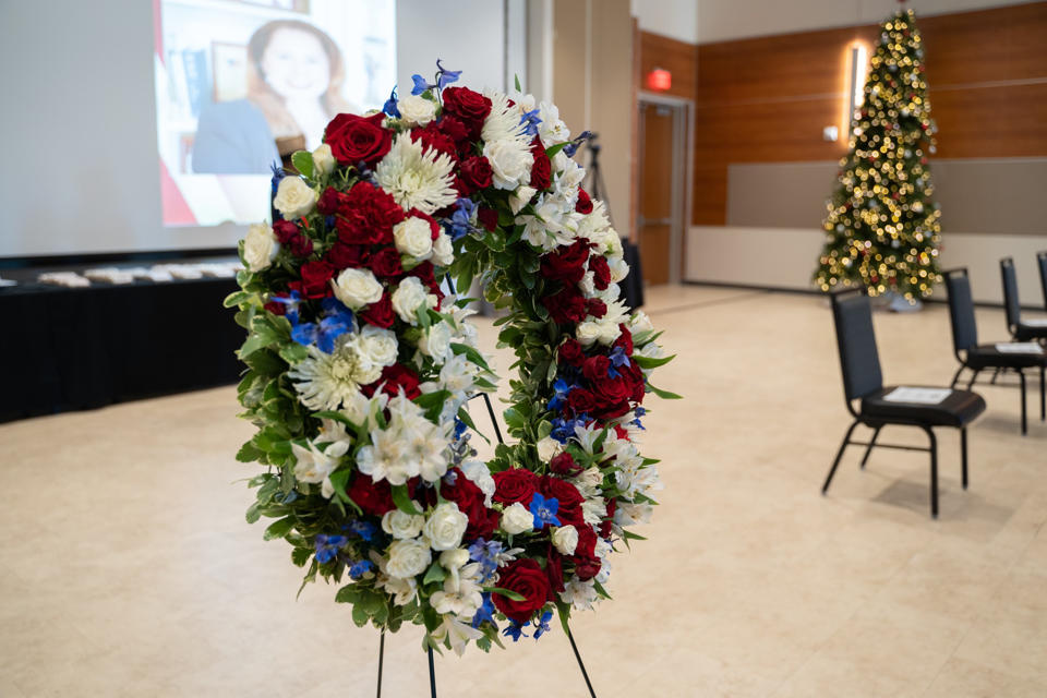 Veterans Day wreath provided by USAA 