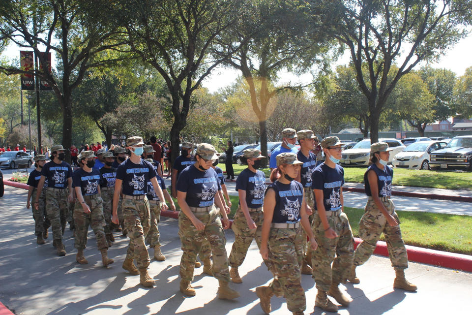 South San JROTC cadets marching
