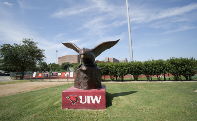 Bronze Cardinal statue