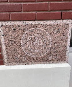 The cornerstone of the administration building