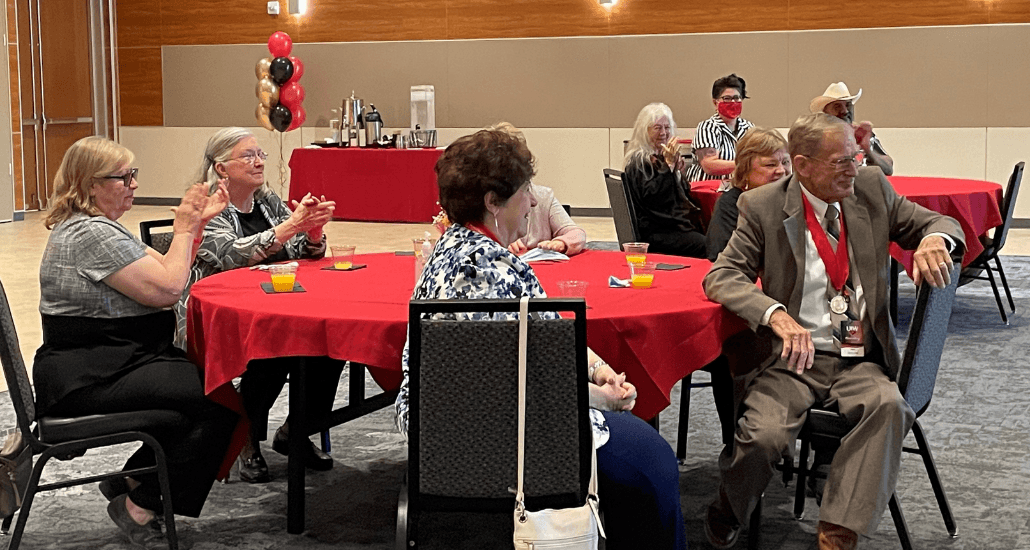 Group at table for Sunday Brunch